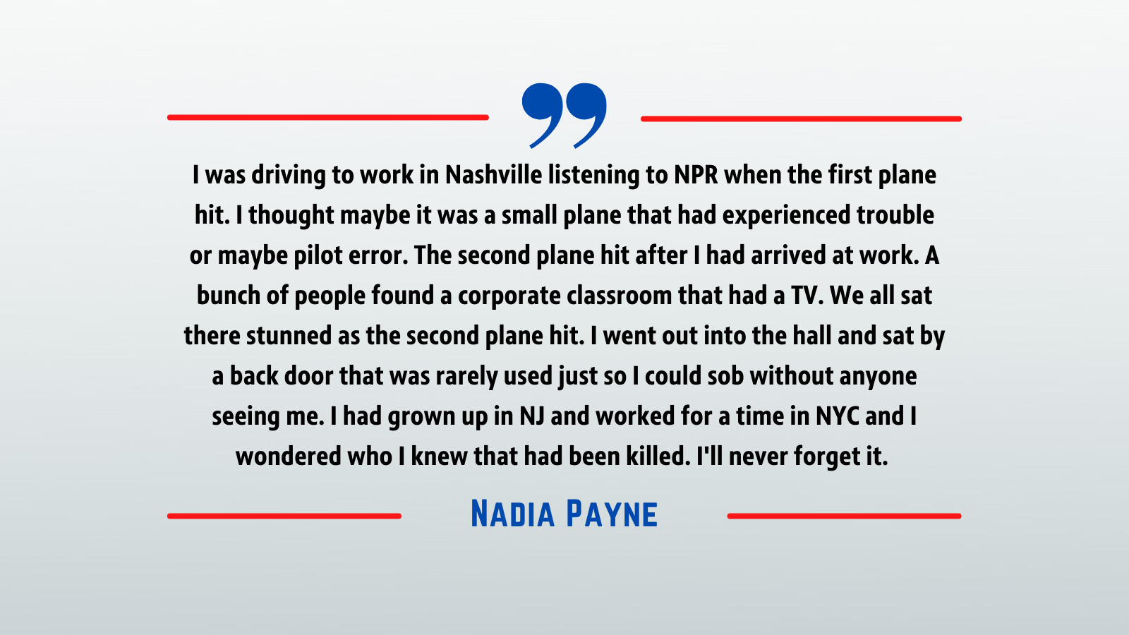 September 11 - Nadia Payne