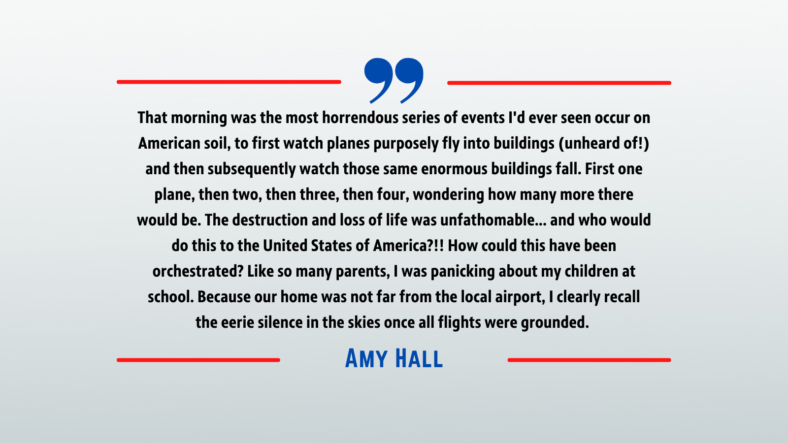 September 11 - Amy Hall