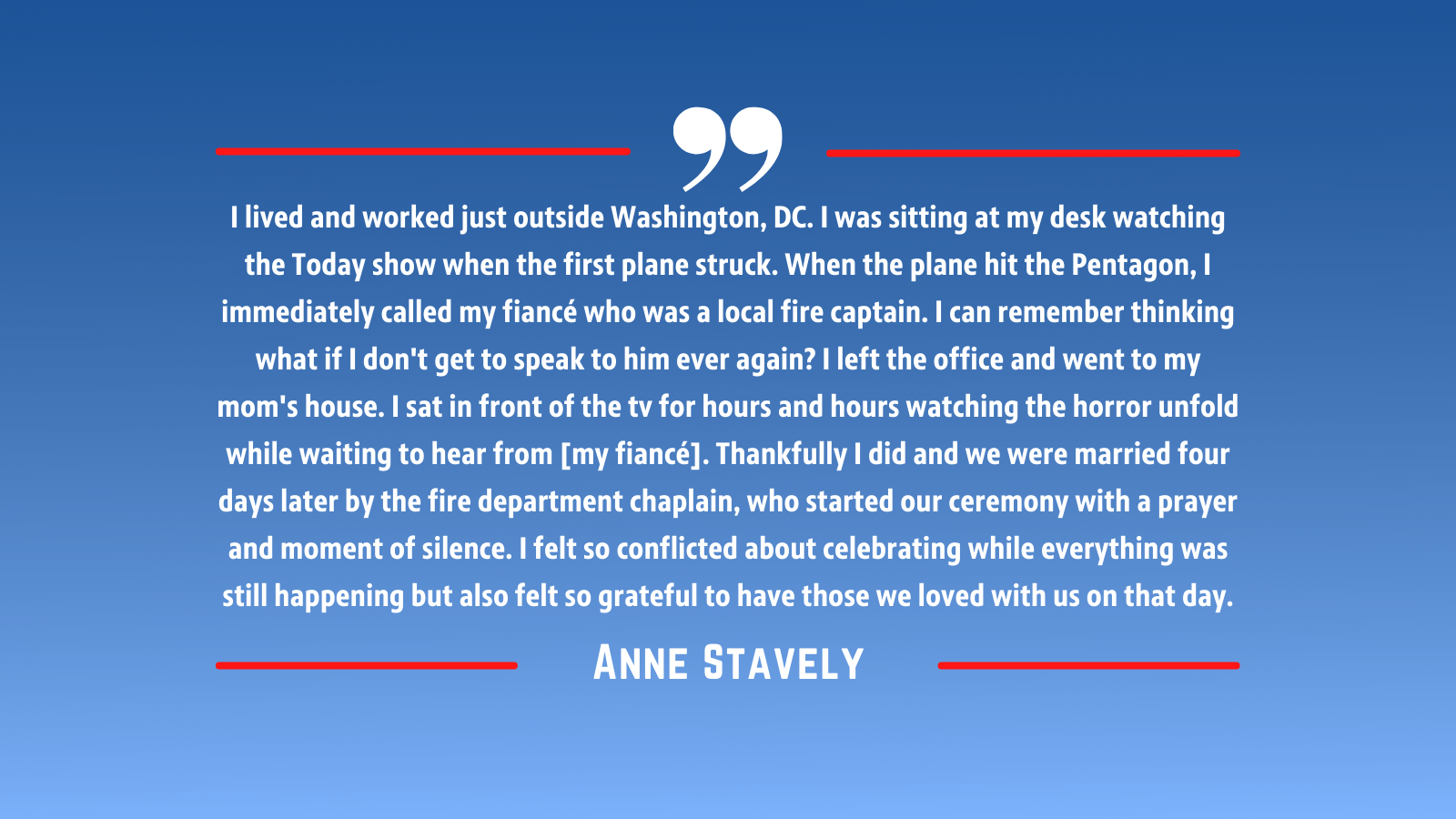 September 11 - Anne Stavely