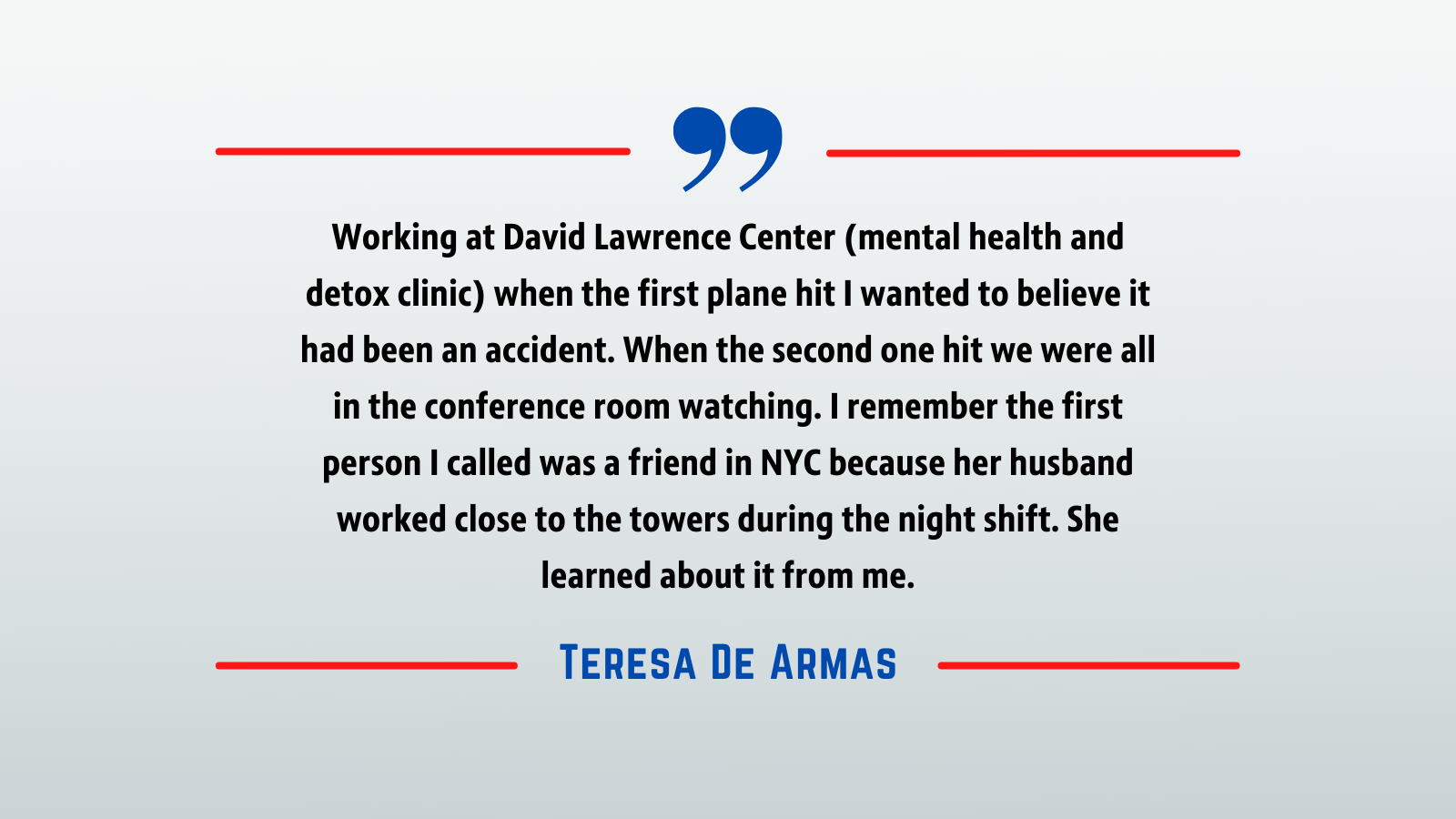 September 11 - Teresa De Armas