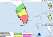 Tropical storm warnings are in effect through Southwest Florida with gusty winds and heavy rain