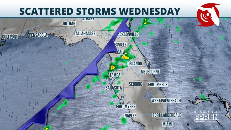 Storms could impact travel, cooler temps across Fl. on Thanksgiving
