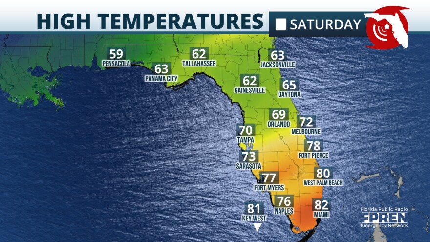 Cool and damp President’s Day weekend ahead for Florida